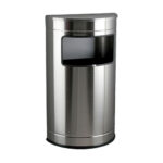 Caixa Inox Meia Lua com Tampa