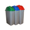 Papeleira para recolha seletiva 3 módulos de 50 Lt